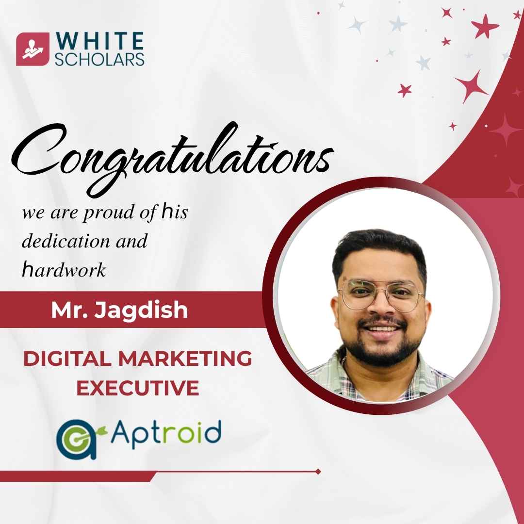 Jagdish got placed as Digital Marketing Executive at Aptroid after completing Digital Marketing Course in Hydearabd