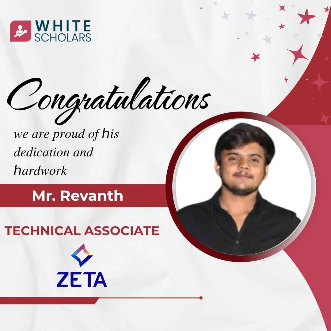 Revanth got placed as Technical Associate at Zeta after completing the Full Stack course in Hyderabad.