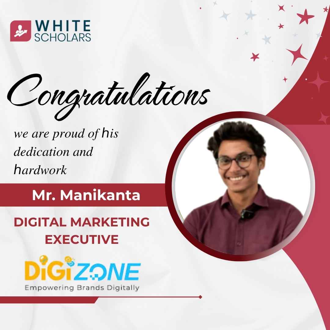 Manikanta got placed as Digital Marketing Executive at Digi Zone after Completing Digital marketing course in Hyderabad