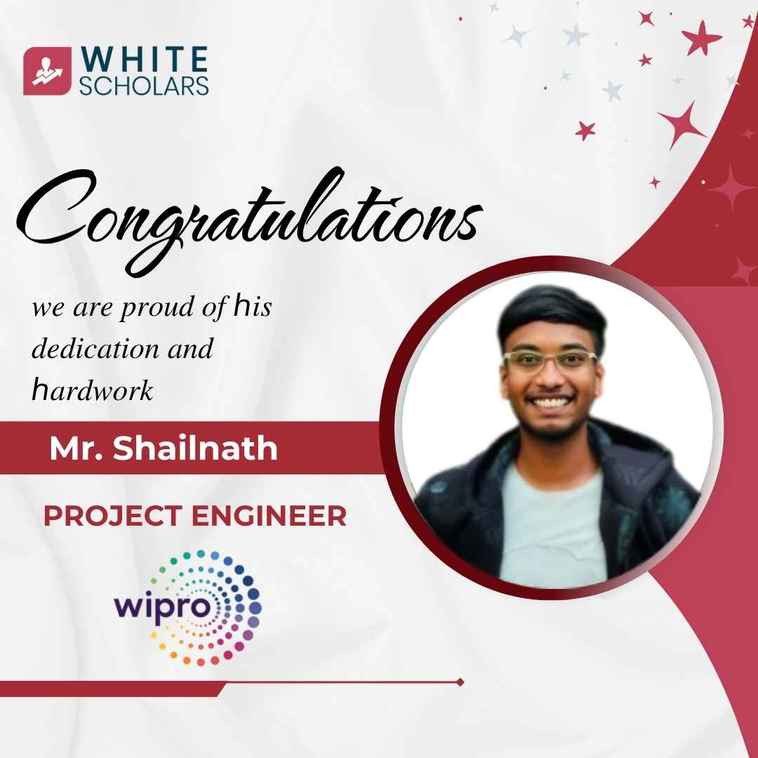 Shailnath got placed as Project Engineer at Wipro after completing Data Analytics course in hyderabad